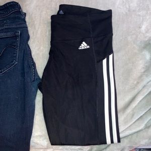 Athletic black Adidas pants high waisted